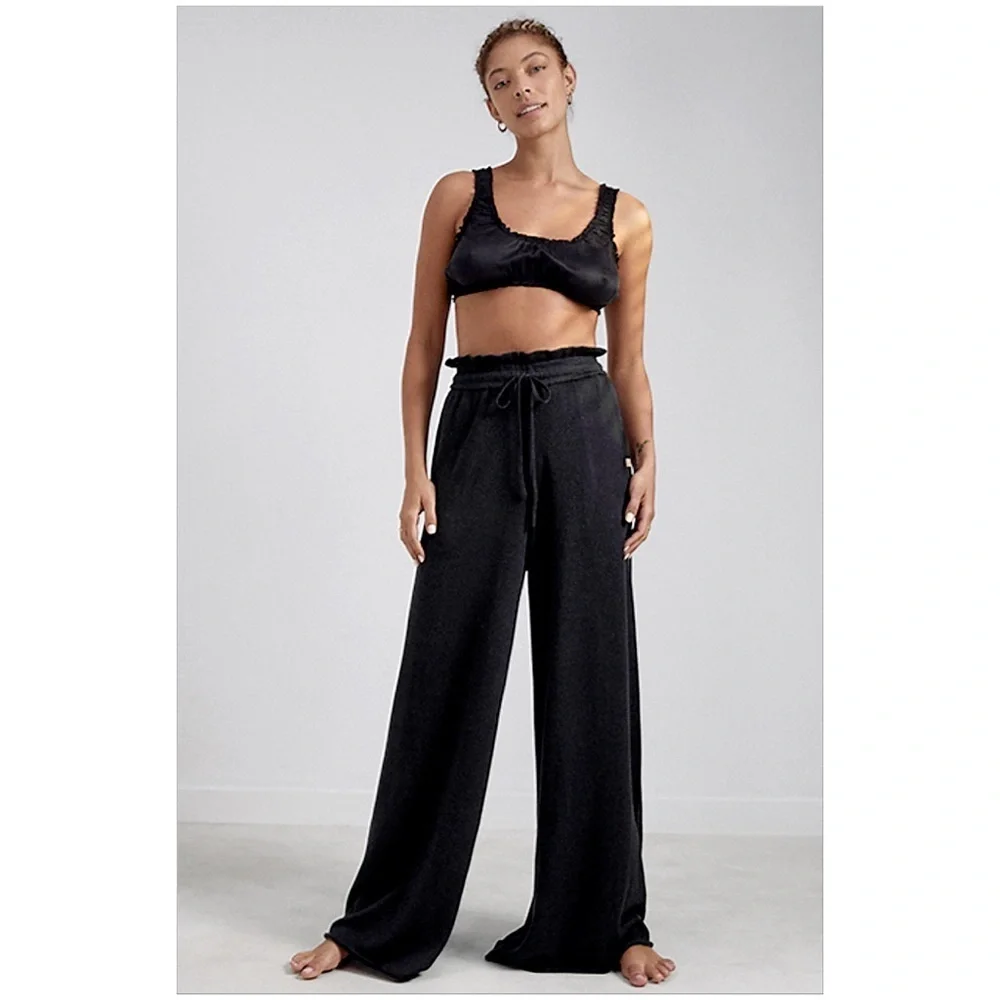 Lunya Cozy Cotton Silk Relaxed Ankle Immersed Black NWT - Picture 3 of 6